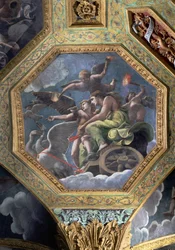 Venus and Cupid in a Chariot Drawn by Swans (Ceiling Caisson)